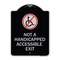 Signmission Not Handicapped Accessible Exit W/ Graphic Heavy-Gauge Aluminum Sign, 24" H, 18" L, BS-1824-23549 A-DES-BS-1824-23549 - alternate 1